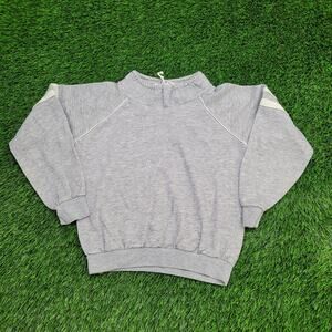 Vintage 80s Blank Crop Sweatshirt Teens Medium 18x17 Baggy